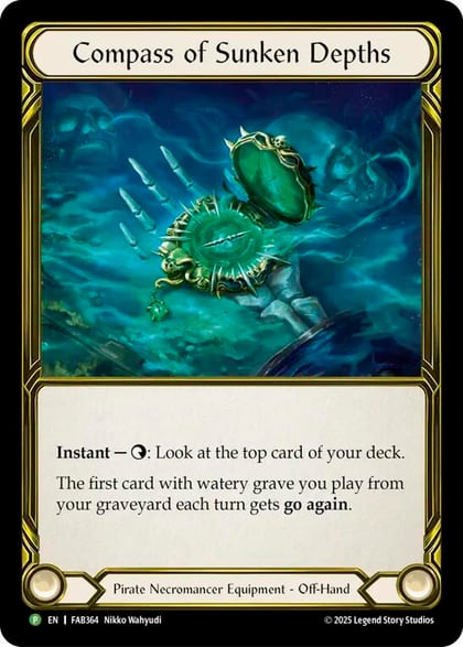Compass of Sunken Depths (Golden) - FAB364, Flesh and Blood: Promo Cards FAB364