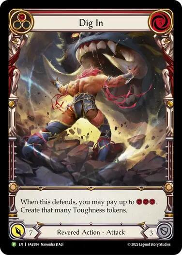 Dig In (Red) - FAB384, Flesh and Blood: Promo Cards FAB384