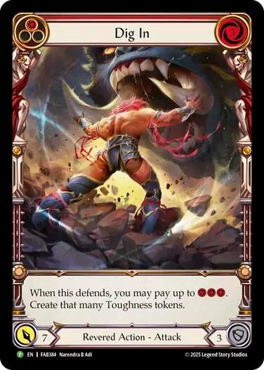 Dig In (Red) - FAB384, Flesh and Blood: Promo Cards FAB384
