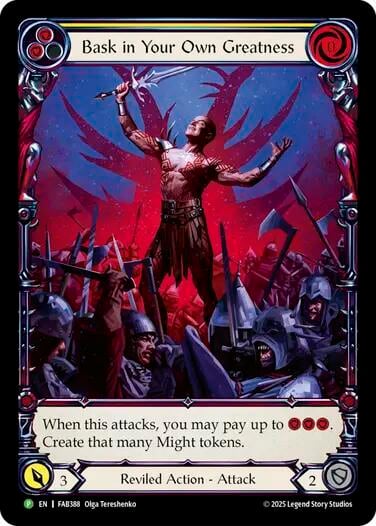 Bask in Your Own Greatness (Yellow) - FAB388, Flesh and Blood: Promo Cards FAB388