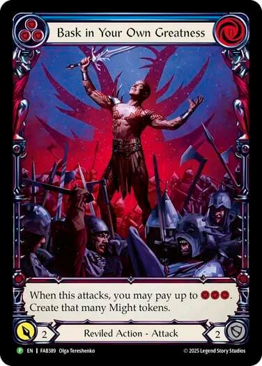 Bask in Your Own Greatness (Blue) - FAB389, Flesh and Blood: Promo Cards FAB389