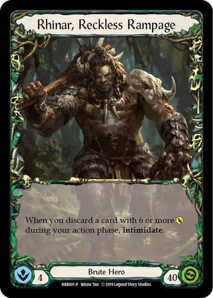 Rhinar, Reckless Rampage - HER001, Flesh and Blood: Promo Cards HER001
