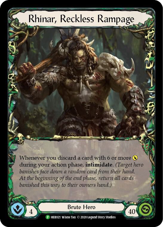 Rhinar, Reckless Rampage (Rainbow) - HER021, Flesh and Blood: Promo Cards HER021