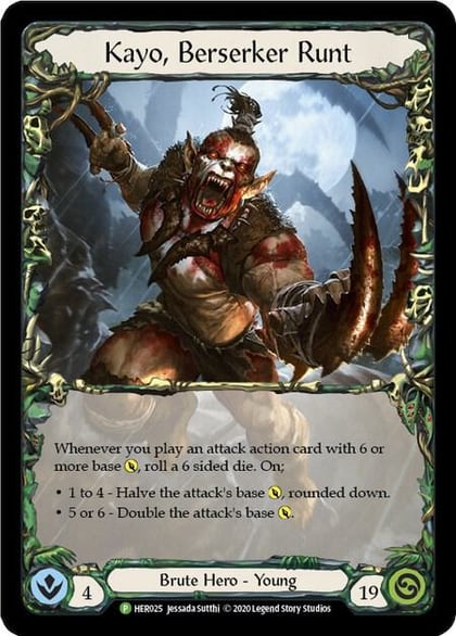 Kayo, Berserker Runt - HER025, Flesh and Blood: Promo Cards HER025