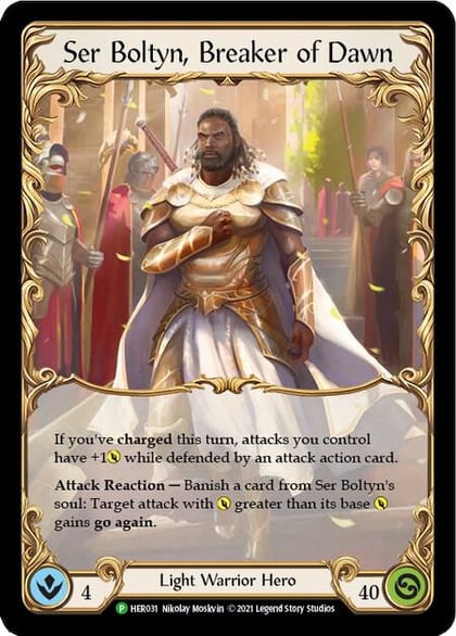Ser Boltyn, Breaker of Dawn - HER031, Flesh and Blood: Promo Cards HER031