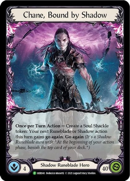 Chane, Bound by Shadow (Rainbow) - HER041, Flesh and Blood: Promo Cards HER041