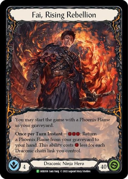 Fai, Rising Rebellion - HER058, Flesh and Blood: Promo Cards HER058