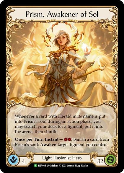 Prism, Awakener of Sol - HER086, Flesh and Blood: Promo Cards HER086