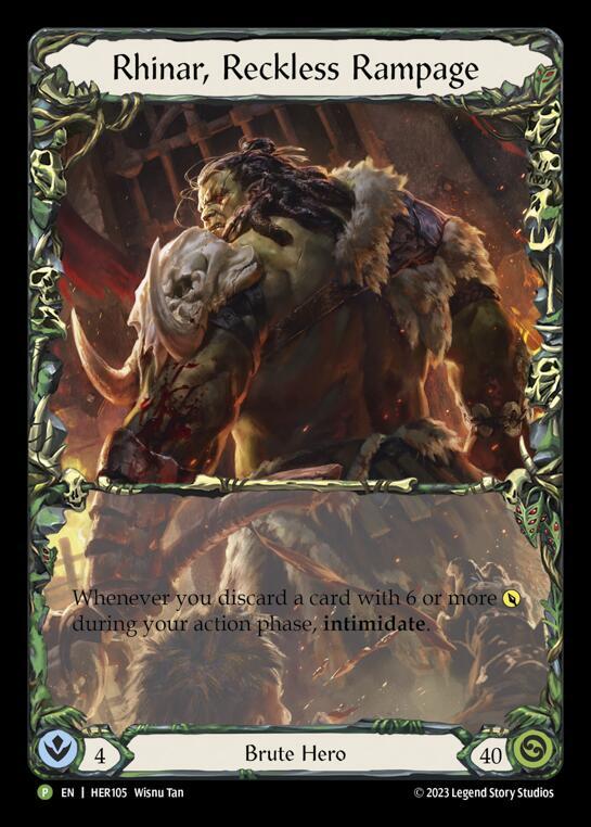 Rhinar, Reckless Rampage - HER105, Flesh and Blood: Promo Cards HER105