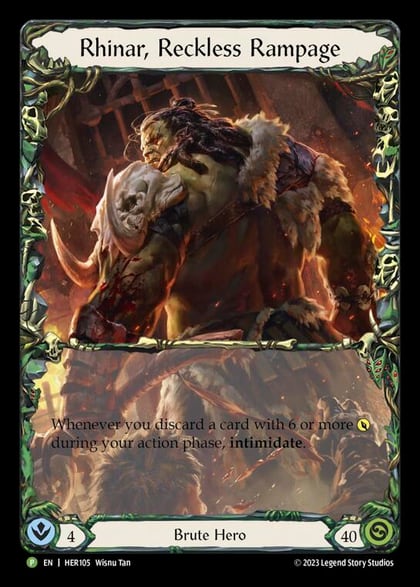 Rhinar, Reckless Rampage - HER105, Flesh and Blood: Promo Cards HER105