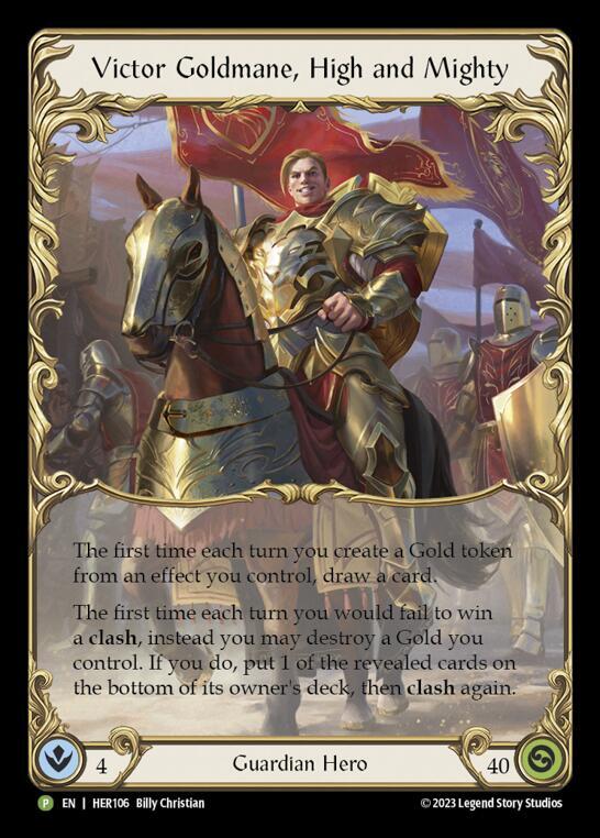 Victor Goldmane, High and Mighty - HER106, Flesh and Blood: Promo Cards HER106