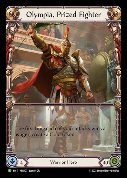 Olympia, Prized Fighter - HER107, Flesh and Blood: Promo Cards HER107