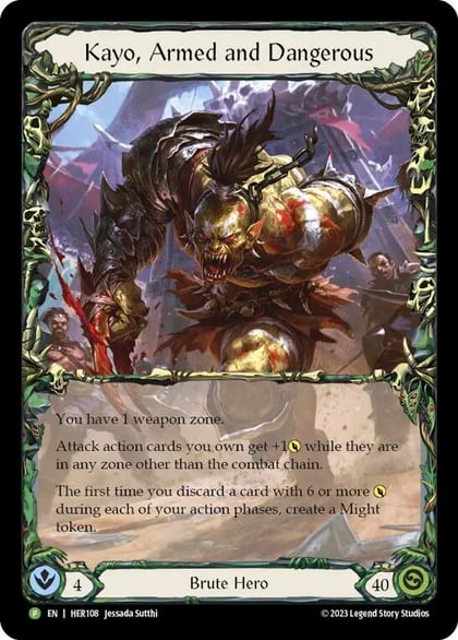 Kayo, Armed and Dangerous - HER108, Flesh and Blood: Promo Cards HER108