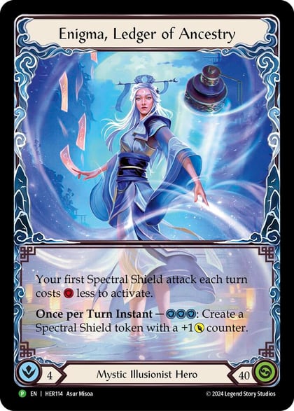 Enigma, Ledger of Ancestry - HER114, Flesh and Blood: Promo Cards HER114