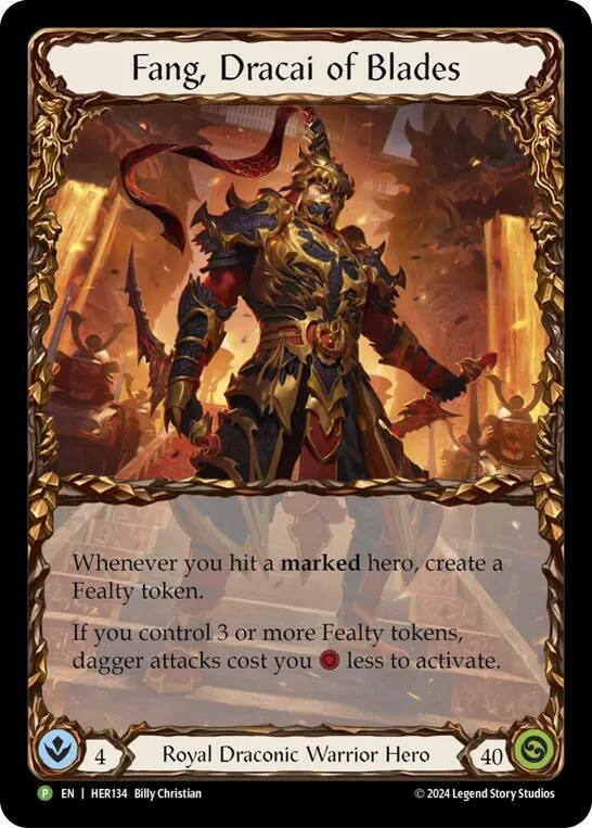 Fang, Dracai of Blades - HER134, Flesh and Blood: Promo Cards HER134