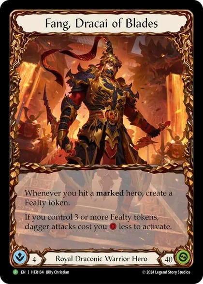 Fang, Dracai of Blades - HER134, Flesh and Blood: Promo Cards HER134