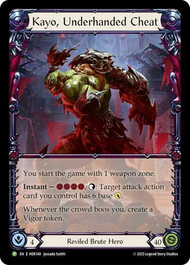 Kayo, Underhanded Cheat - HER148, Flesh and Blood: Promo Cards HER148