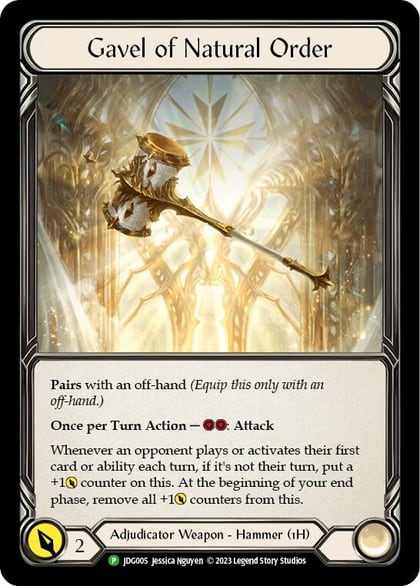 Gavel of Natural Order - JDG005, Flesh and Blood: Promo Cards JDG005