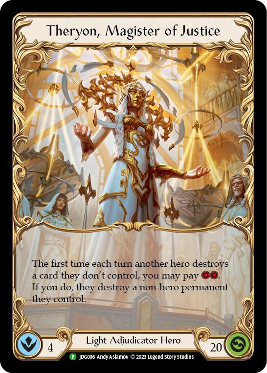 Theryon, Magister of Justice - JDG006, Flesh and Blood: Promo Cards JDG006