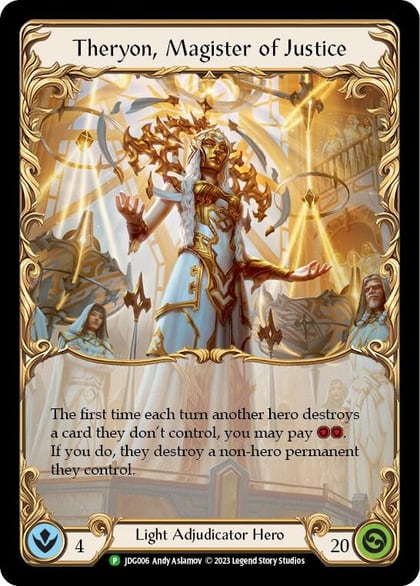 Theryon, Magister of Justice - JDG006, Flesh and Blood: Promo Cards JDG006