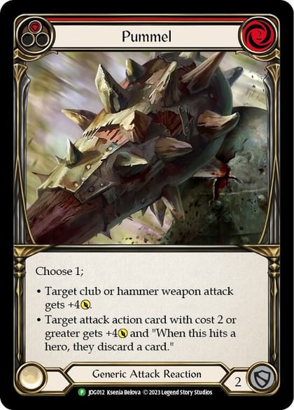 Pummel (Red) - JDG012, Flesh and Blood: Promo Cards JDG012