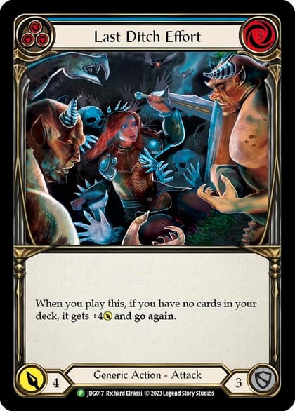Last Ditch Effort - JDG017, Flesh and Blood: Promo Cards JDG017