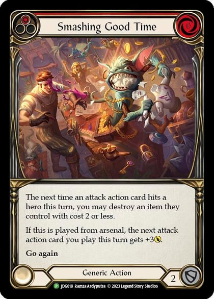 Smashing Good Time (Red) - JDG018, Flesh and Blood: Promo Cards JDG018
