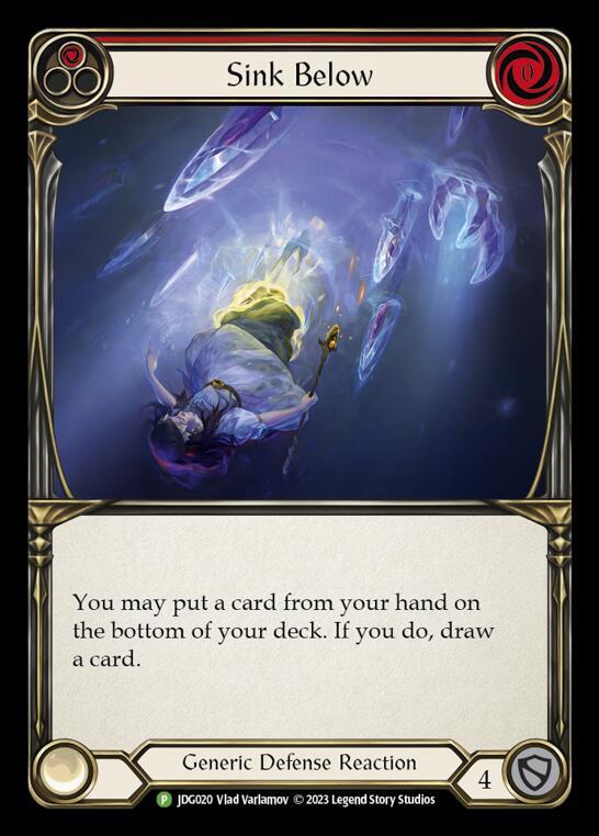 Sink Below (Red) - JDG020, Flesh and Blood: Promo Cards JDG020