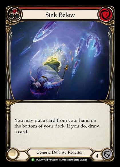 Sink Below (Red) - JDG020, Flesh and Blood: Promo Cards JDG020