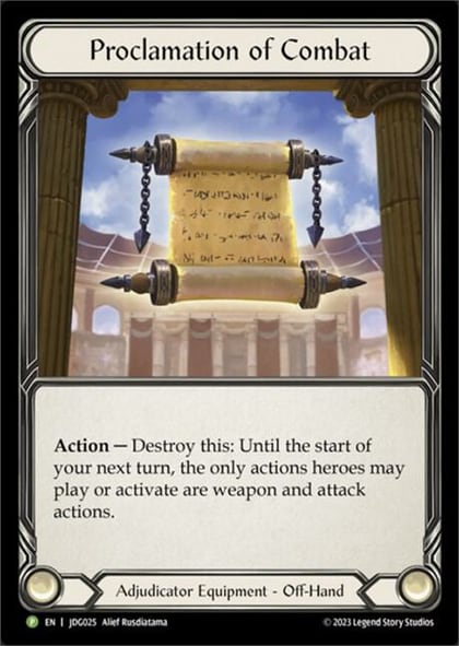 Proclamation of Combat - JDG025, Flesh and Blood: Promo Cards JDG025