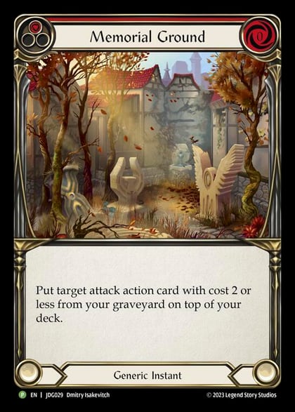 Memorial Ground (Red) - JDG029, Flesh and Blood: Promo Cards JDG029