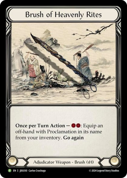 Brush of Heavens Rites - JDG030, Flesh and Blood: Promo Cards JDG030