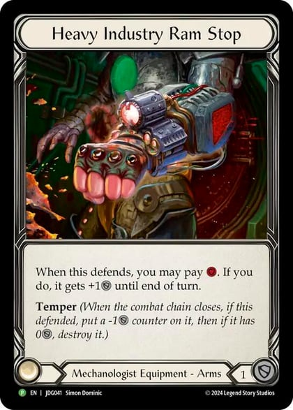 Heavy Industry Ram Stop - JDG041, Flesh and Blood: Promo Cards JDG041