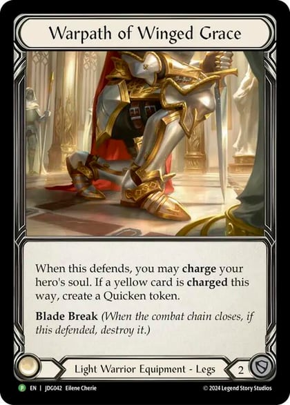 Warpath of Winged Grace - JDG042, Flesh and Blood: Promo Cards JDG042