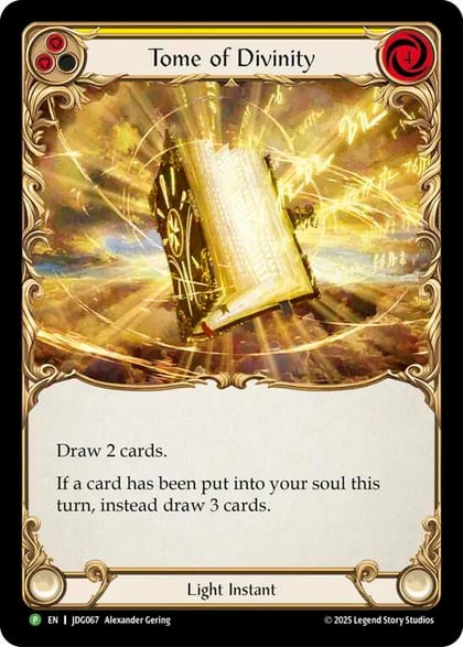 Tome of Divinity - JDG067, Flesh and Blood: Promo Cards JDG067