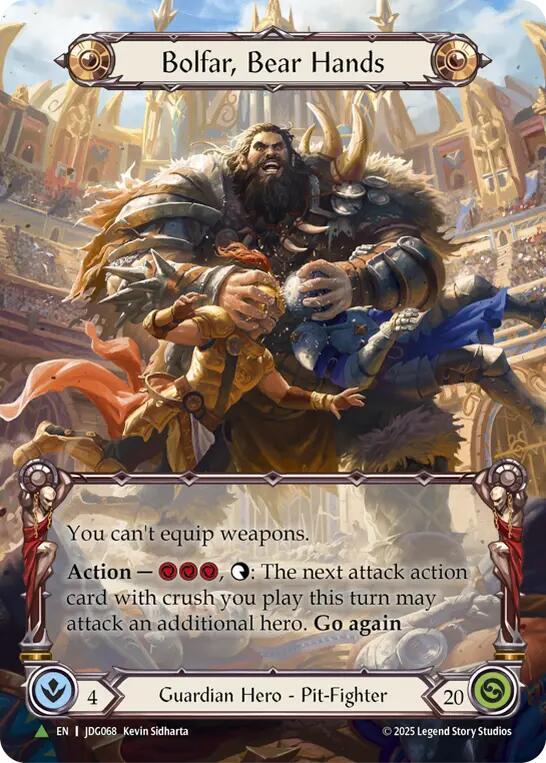 Bolfar, Bear Hands (Marvel) - JDG068, Flesh and Blood: Promo Cards JDG068