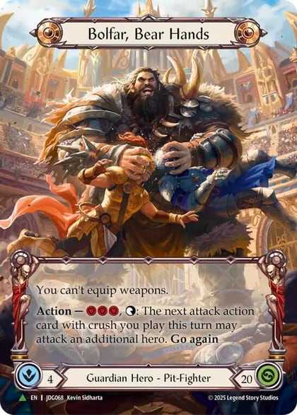 Bolfar, Bear Hands (Marvel) - JDG068, Flesh and Blood: Promo Cards JDG068