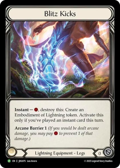 Blitz Kicks - JDG075, Flesh and Blood: Promo Cards JDG075