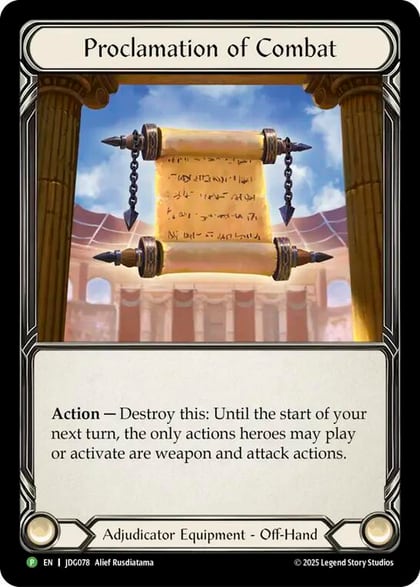 Proclamation of Combat - JDG078, Flesh and Blood: Promo Cards JDG078