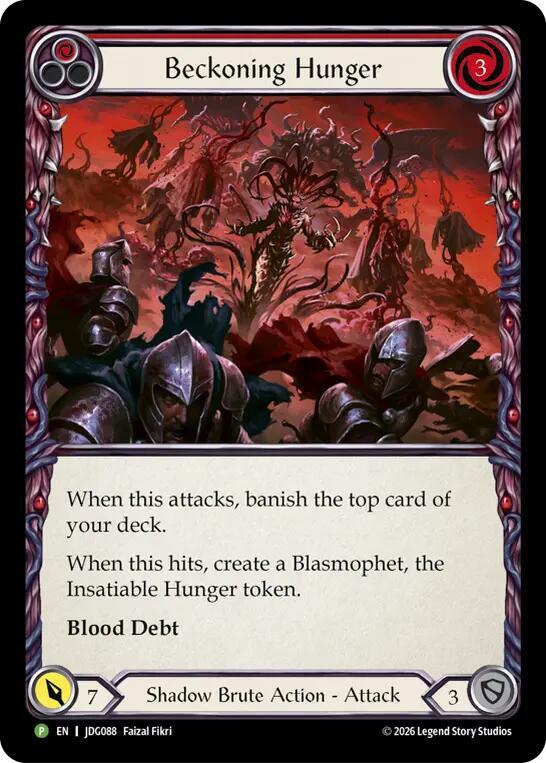 Beckoning Hunger - JDG088, Flesh and Blood: Promo Cards JDG088