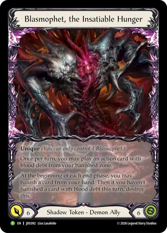 Blasmophet, the Insatiable Hunger - JDG092, Flesh and Blood: Promo Cards JDG092