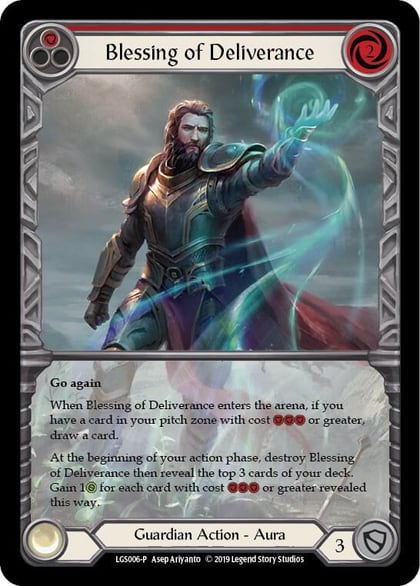 Blessing of Deliverance (Red) - LGS006, Flesh and Blood: Promo Cards LGS006