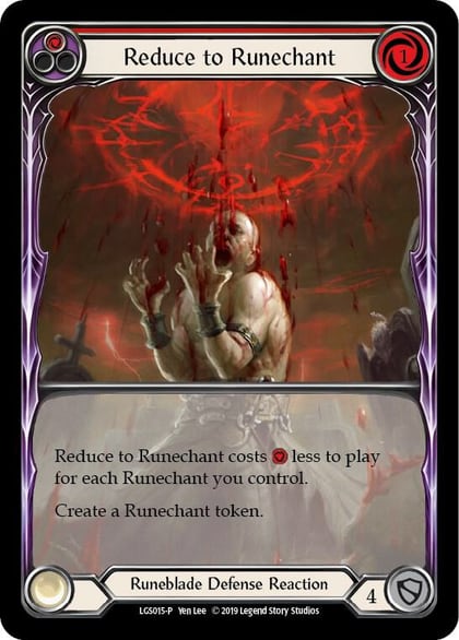 Reduce to Runechant (Red) - LGS015, Flesh and Blood: Promo Cards LGS015