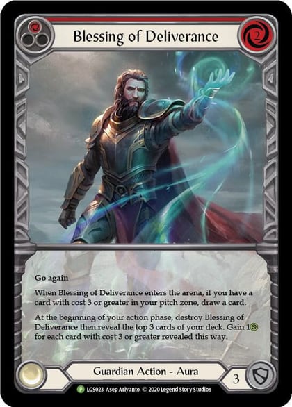 Blessing of Deliverance (Red) - LGS023, Flesh and Blood: Promo Cards LGS023