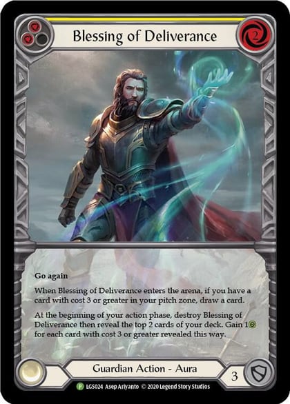 Blessing of Deliverance (Yellow) - LGS024, Flesh and Blood: Promo Cards LGS024