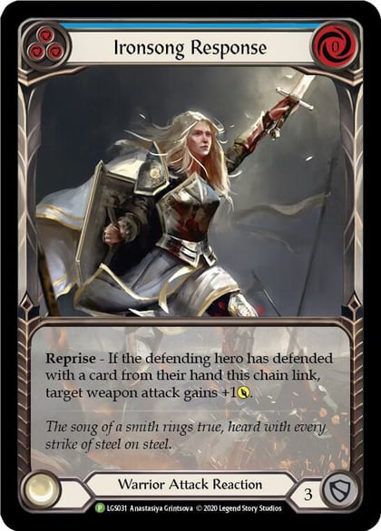 Ironsong Response (Blue) - LGS031, Flesh and Blood: Promo Cards LGS031