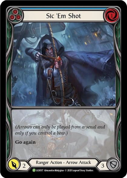 Sic 'Em Shot (Blue) - LGS037, Flesh and Blood: Promo Cards LGS037