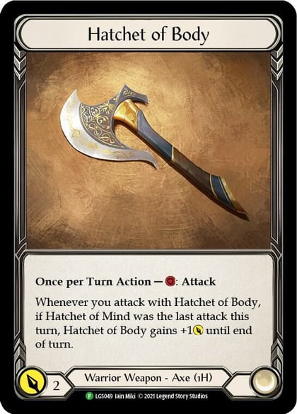 Hatchet of Body - LGS049, Flesh and Blood: Promo Cards LGS049