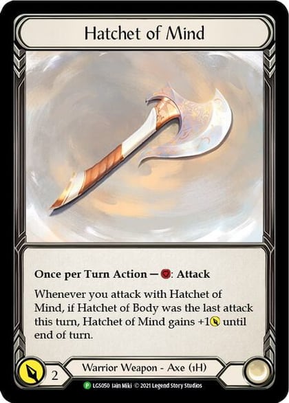 Hatchet of Mind - LGS050, Flesh and Blood: Promo Cards LGS050