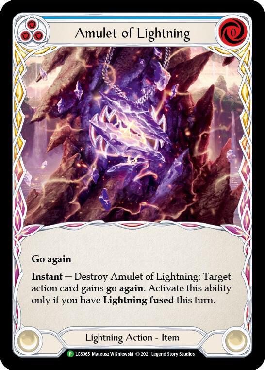 Amulet of Lightning - LGS065, Flesh and Blood: Promo Cards LGS065